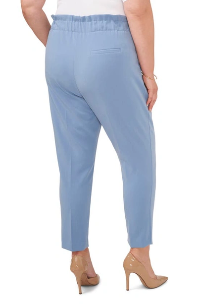 Vince Camuto Womens High Rise Pleated Paperbag Pants In Blue Shadow