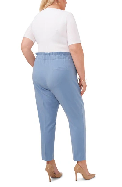 Vince Camuto Womens High Rise Pleated Paperbag Pants In Blue Shadow