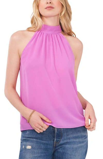 Shop 1.state Gathered Halter Neck Top In Iris Orchid