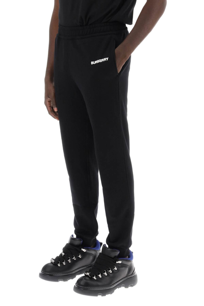 Shop Burberry Addison Joggers In French Terry Men In Black