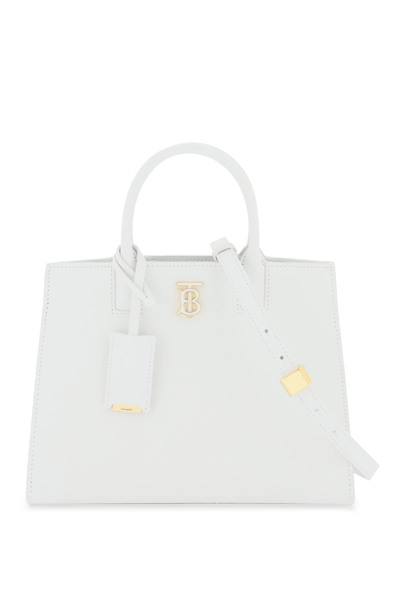 Shop Burberry Frances Handbag Women In White