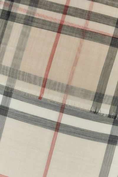 Burberry Embroidered Wool Blend Foulard In Multicolor