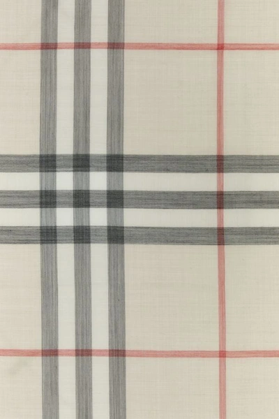 Burberry Embroidered Wool Blend Foulard In Multicolor