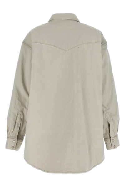 Shop Maison Margiela Women Padded Overshirt In White