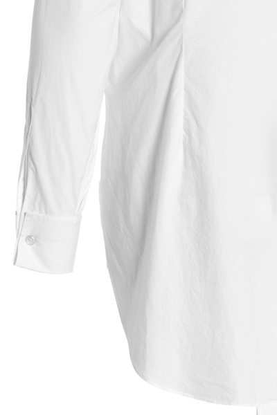 Shop Maison Margiela Women Logo Embroidery Shirt In White