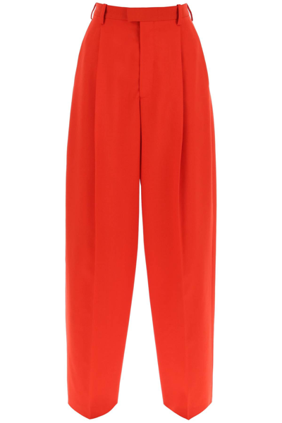 Shop Marni Pants With Front Pleats Women In Red