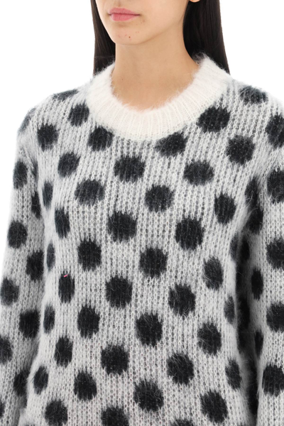 Shop Marni Polka Dot Mohair Sweater Women In Multicolor