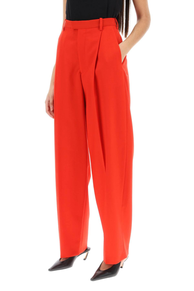 Shop Marni Pants With Front Pleats Women In Red