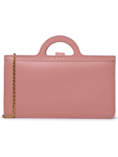 Shop Marni Woman  'tropicalia' Pink Calf Leather Bag