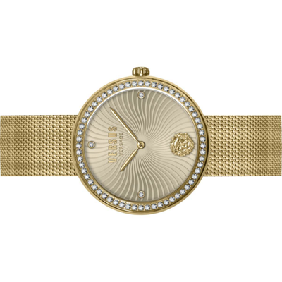 Pre-owned Versus By Versace Ladies Watch Wristwatch Lea Crystal Vspen3121 Stainless Steel