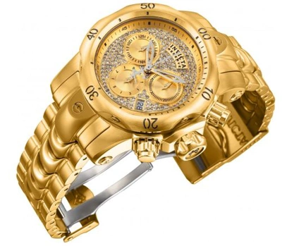 Pre-owned Invicta Venom Lady Pave Diamond Dial .78ctw Womens 42mm Swiss Chrono Watch 39432