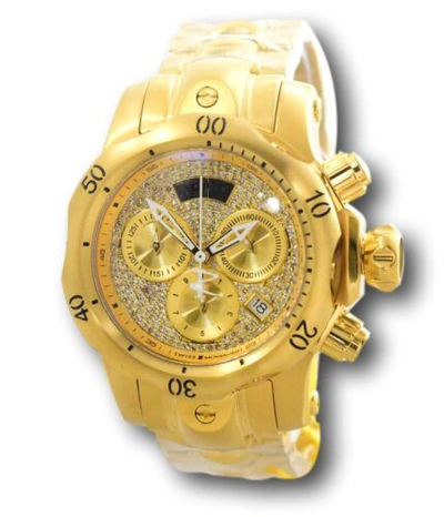 Pre-owned Invicta Venom Lady Pave Diamond Dial .78ctw Womens 42mm Swiss Chrono Watch 39432