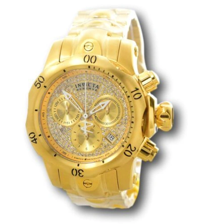 Pre-owned Invicta Venom Lady Pave Diamond Dial .78ctw Womens 42mm Swiss Chrono Watch 39432