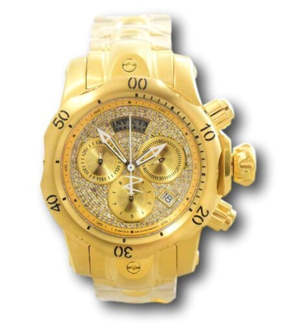 Pre-owned Invicta Venom Lady Pave Diamond Dial .78ctw Womens 42mm Swiss Chrono Watch 39432