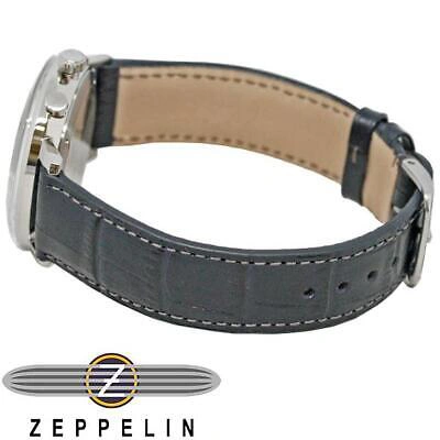 Pre-owned Zeppelin Watch 70363 Men's Blue Navy Analog Round Face Hindenburg Moon Phase