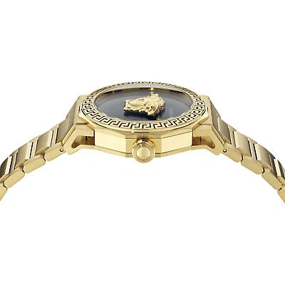 Pre-owned Versace Gold Womens Analogue Watch Medusa Deco Ve7b00623