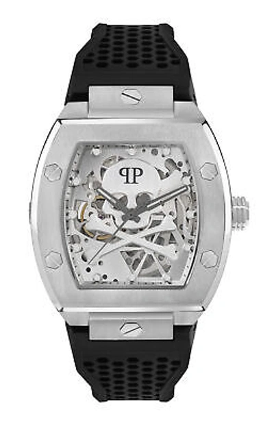 Pre-owned Philipp Plein Black Mens Analogue Watch The $keleton Pwbaa2123