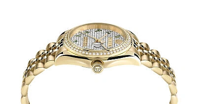 Pre-owned Philipp Plein Gold Womens Analogue Watch Date Superlative Pw2ba0223