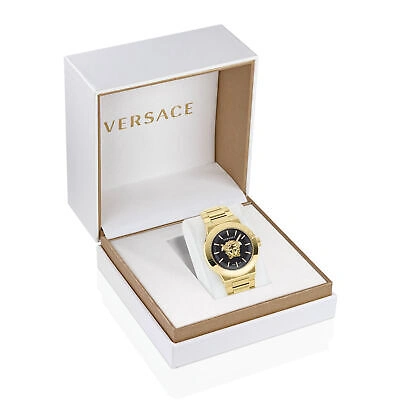 Pre-owned Versace Gold Mens Analogue Watch Medusa Infinite Gent Ve7e00623