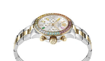 Pre-owned Philipp Plein Multicolour Womens Chronograph Watch Nobile Lady Pwsba0523