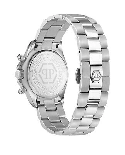 Pre-owned Philipp Plein Silver Womens Chronograph Watch Nobile Lady Pwsba0123