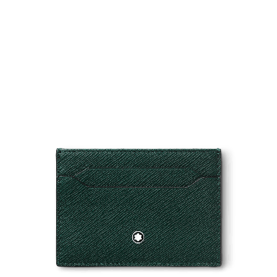 Pre-owned Montblanc Satorial 5cc Card Holder Wallet British Green 130823