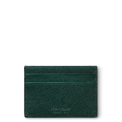 Pre-owned Montblanc Satorial 5cc Card Holder Wallet British Green 130823