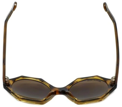 Pre-owned Jonathan Adler Designer Sunglasses Waikiki Tortoise Havana Brown Gold Hexagon 55 In Multicolor