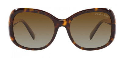 Pre-owned Prada Women's Fashion Pr04zsf 2au6e1 58 58mm Tortoise Sunglasses In Brown