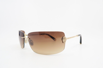 Pre-owned Philipp Plein Spp027s Col 300y 95mm Gold/brown Gradient Unisex Sunglasses.