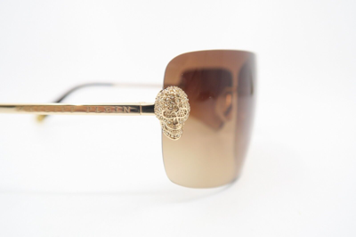 Pre-owned Philipp Plein Spp027s Col 300y 95mm Gold/brown Gradient Unisex Sunglasses.