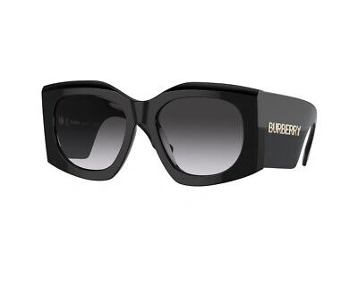 Pre-owned Burberry Sunglasses Be4388u Madeline 30018g Black Grey Woman In Gray