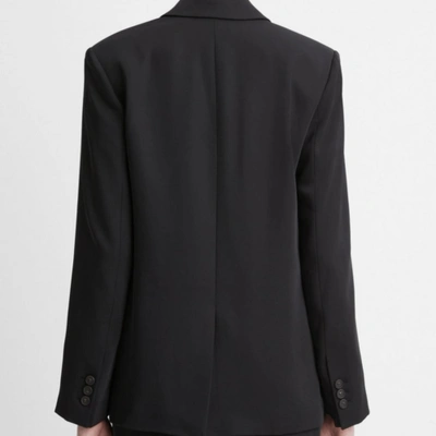 Pre-owned Vince Soft Double-breasted Blazer In Black