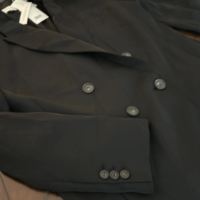 Pre-owned Vince Soft Double-breasted Blazer In Black