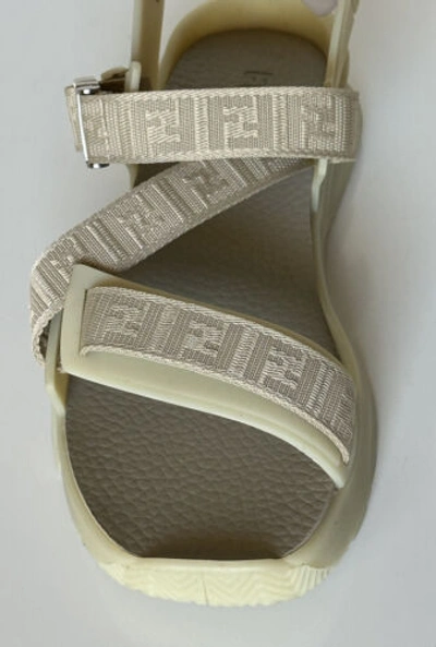 Pre-owned Fendi $895  Men's Ff Strapped Beige Sandals 11 Us/ 10 Uk Italy 7x1503