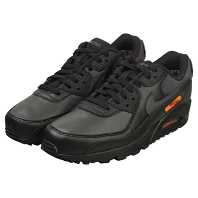 Pre-owned Nike Dj9779-002  Air Max 90 Gore-tex Mens Black Orange Casual Sneakers Premium