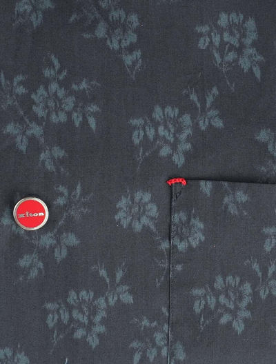 Pre-owned Kiton Shirt 100% Cotton Size 15 - 15.5 Us 38 - 39 Eu S Skx23 In Blue