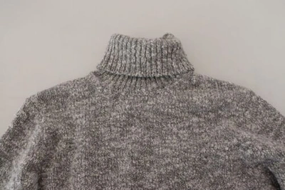 Pre-owned Dolce & Gabbana Dolce&gabbana Men Gray Sweater Wool Blend Knitted Turtleneck Thermal Pullover