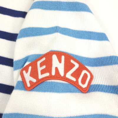 Pre-owned Kenzo $530  Nautical Graphic Colorful Striped Jumper Sweater Mens Size Large In Multicolor