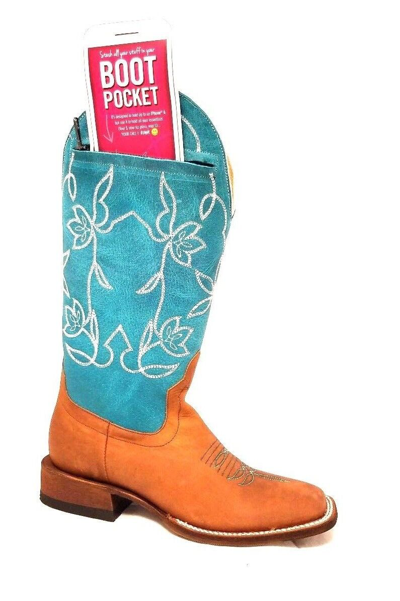 Pre-owned Macie Bean Pocket Top Again Square Toe Western Boots M9126 Zipper In Brown