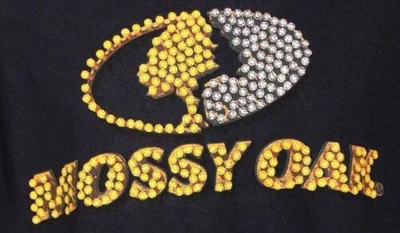 Pre-owned Mossy Oak Mens  T Shirt Large Navy Blue Top Deer Hunting Graphic Tee Fishing