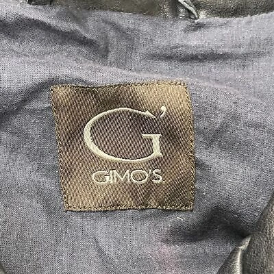 Pre-owned Gimos Gimo's Full Zip Leather Jacket Men's Size Xl Black