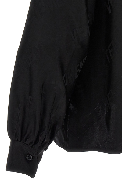 Shop Vetements Women 'monogram' Blouse In Black