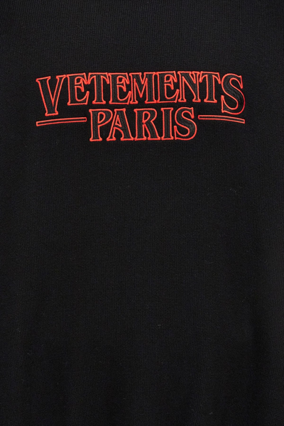 Shop Vetements Women  Paris Sweater In Black