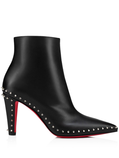 Shop Christian Louboutin Vidura Booty Boots With Studs In Nero