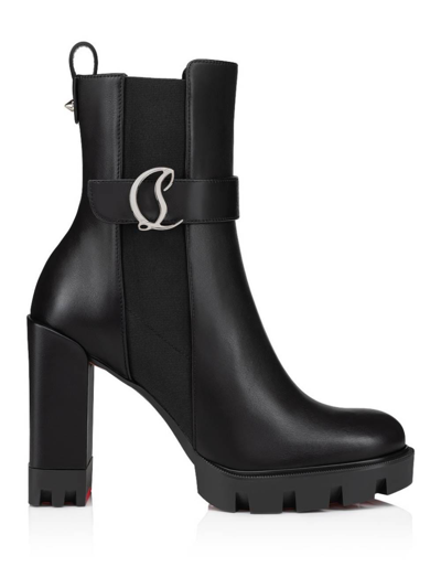 Shop Christian Louboutin Cl Chelsea Lug Ankle Boots In Nero