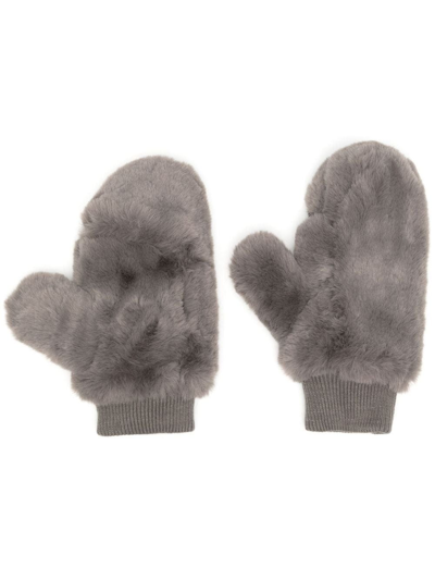 Shop Jakke Mira Removable-cover Mittens In Grey