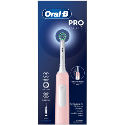 Shop Oral B Pro Series 1 Cross Action Pink Electric Rechargeable Toothbrush