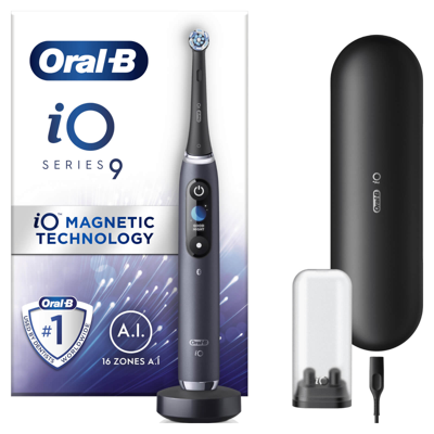 Shop Oral B Io9 Black Onyx Electric Toothbrush With Charging Travel Case - Toothbrush