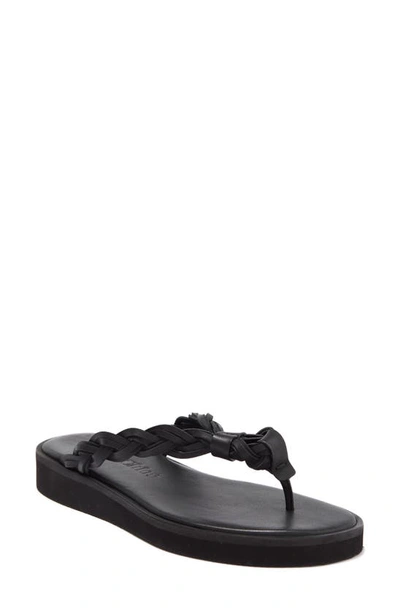 Shop See By Chloé Braided Strap Sandal In Nero